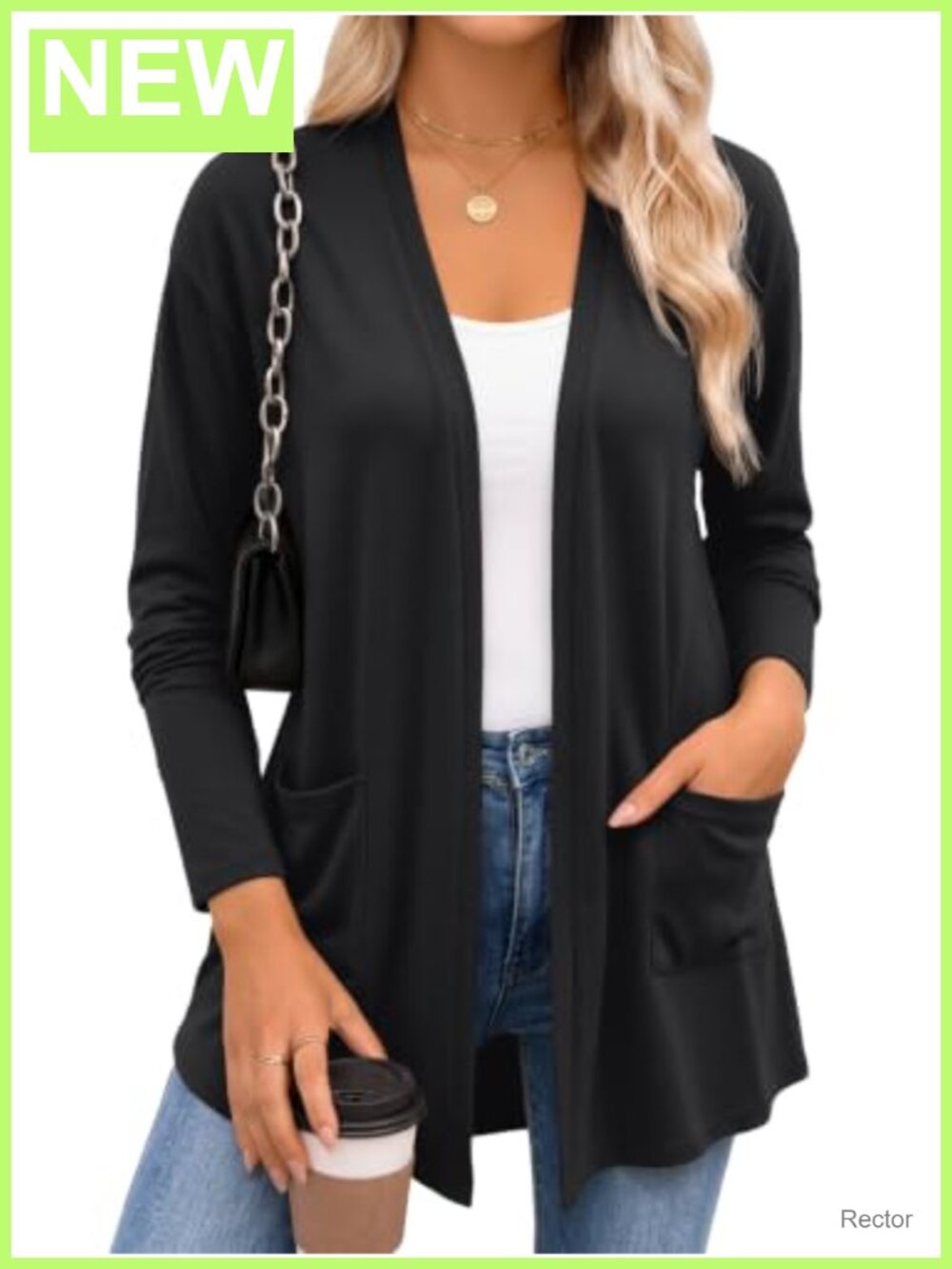 AUTOMET Women Long Sleeve Open Front Lightweight Cardigan